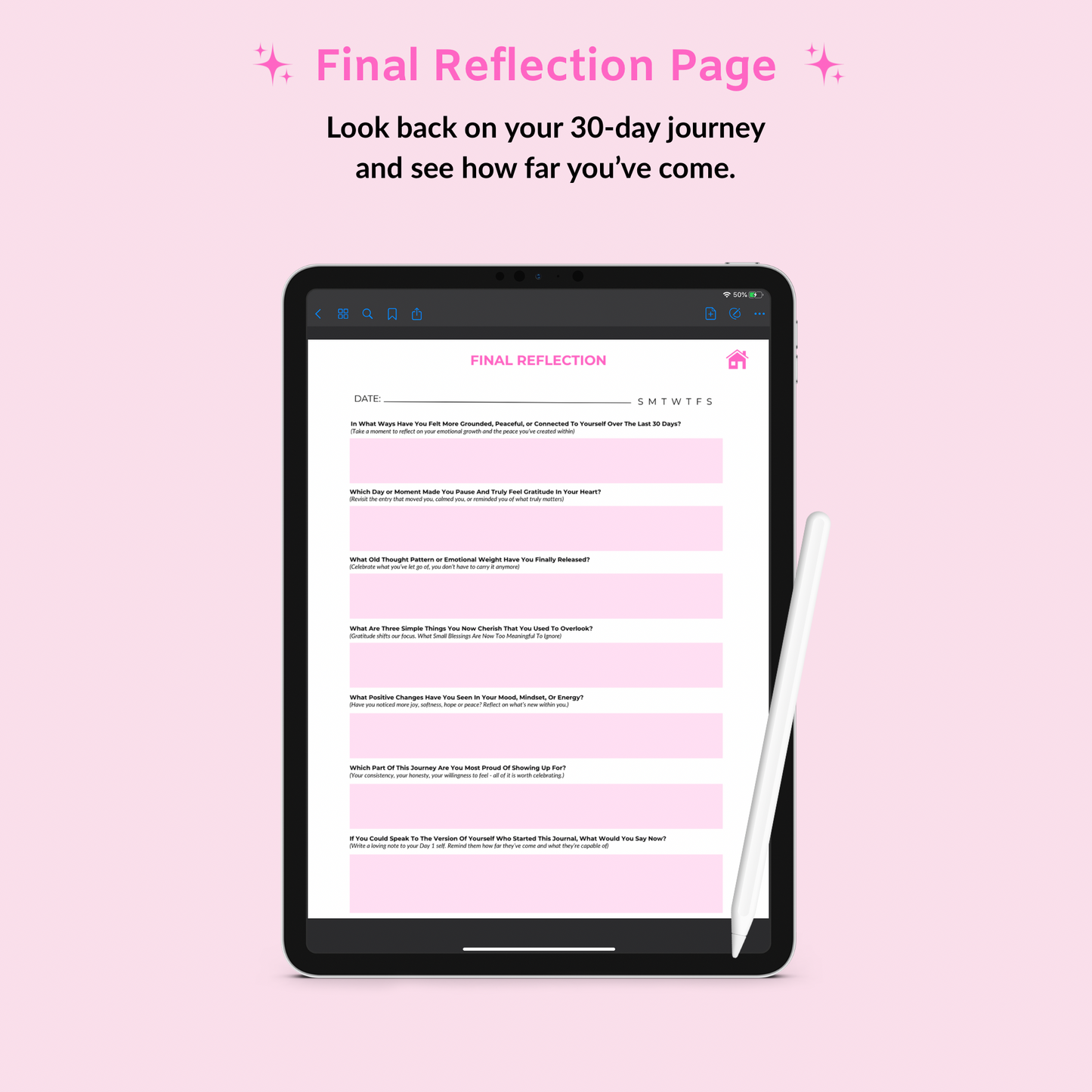 30-Day Gratitude Journal (Digital Download, Instant Access)