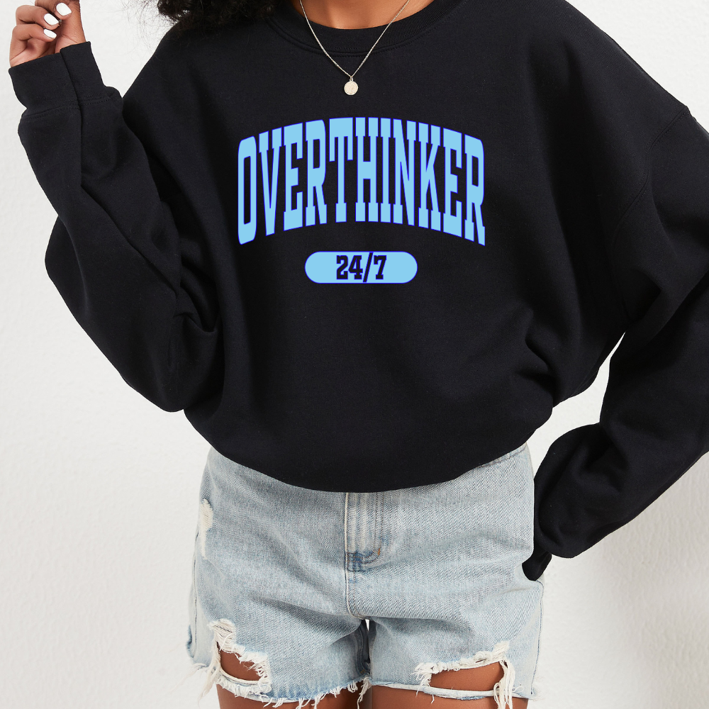 Blue Overthinker Crewneck