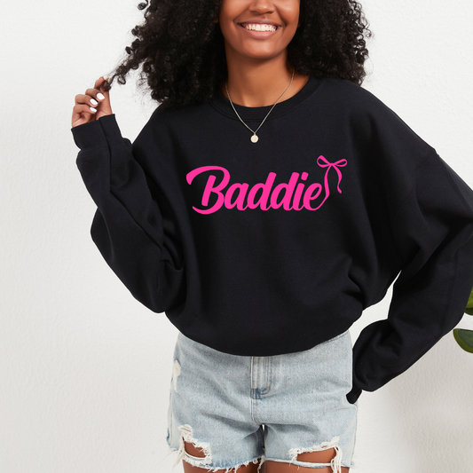 Baddie x Coquette Bow Crewneck