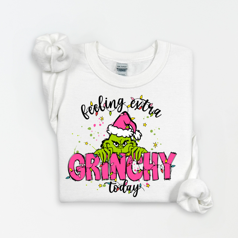 Feeling Grinchy Today Pinkmas Crewneck