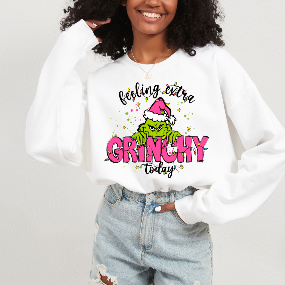 Feeling Grinchy Today Pinkmas Crewneck