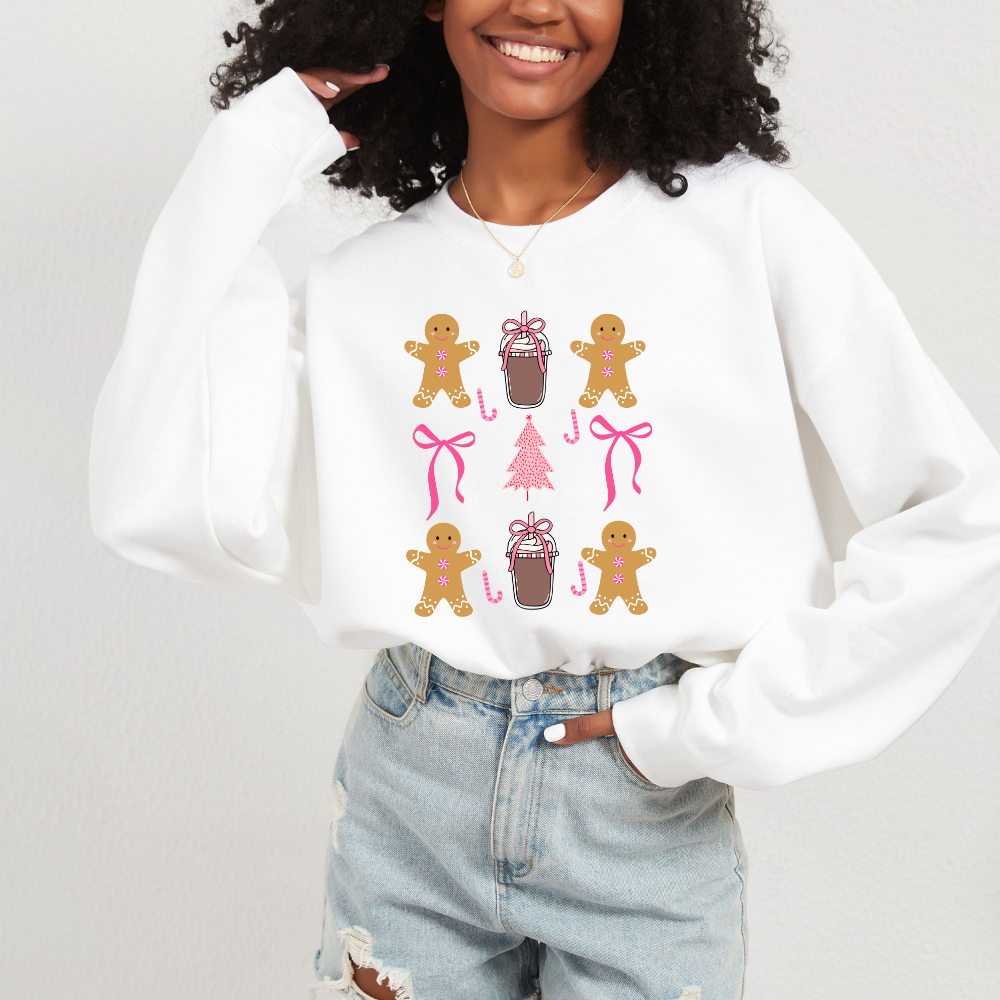 Gingerbread Coquette Bow Crewneck