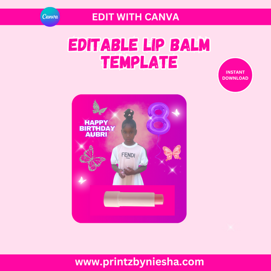 Editable Lip Balm Holder Template