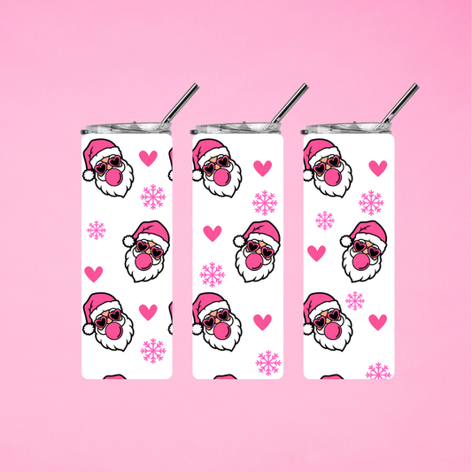 Pink Santa 20 oz Tumbler