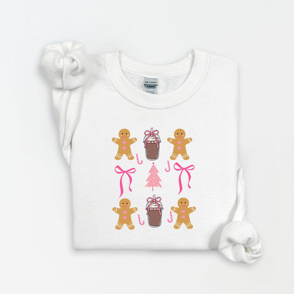 Gingerbread Coquette Bow Crewneck