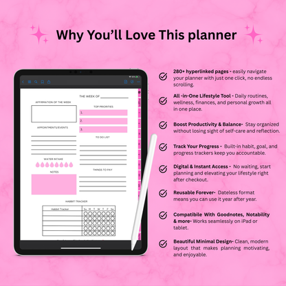 Becoming Her Lifestyle Planner (Digital Download, Instant Access)